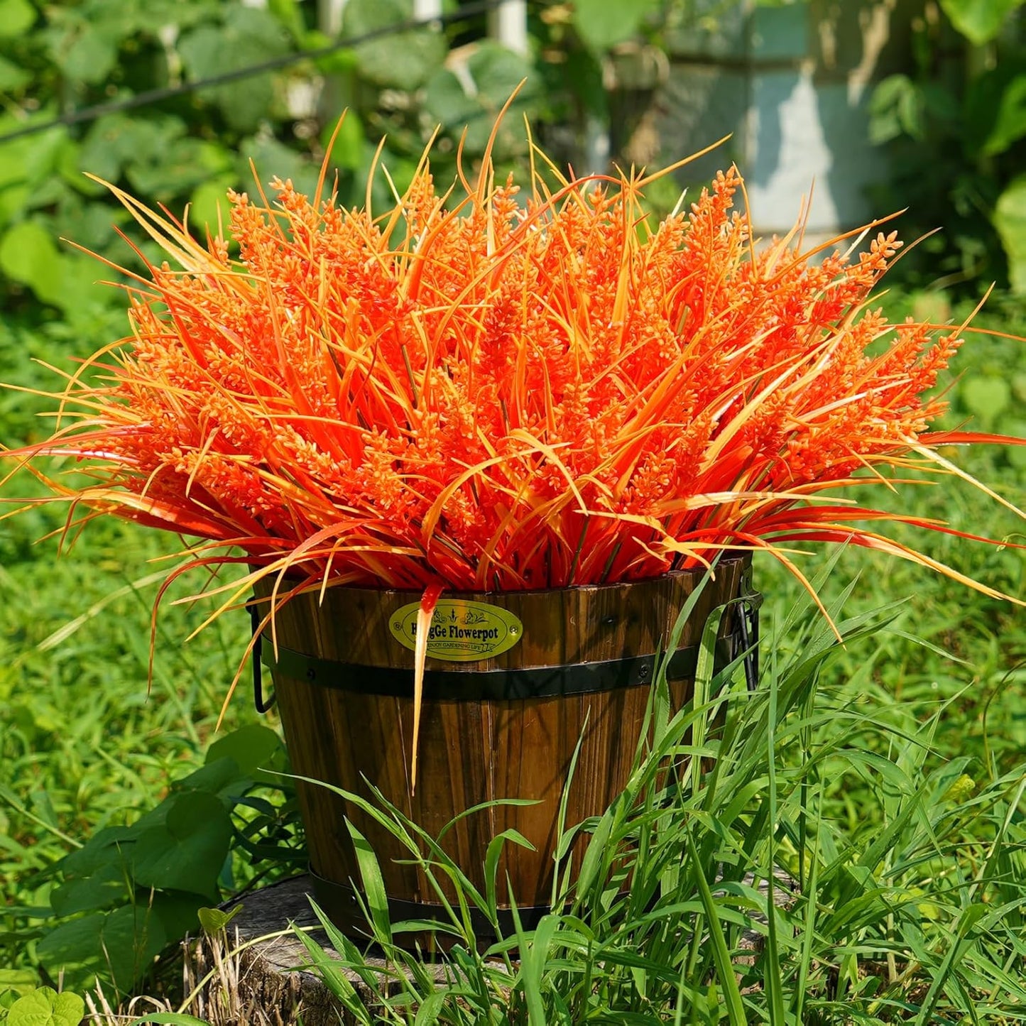 20 Bundles Artificial Plants Outdoor, UV Resistant Fake Flowers， Realistic Faux Lavender Shrubs for Porch Garden Window Box Home Decoration (Purple)