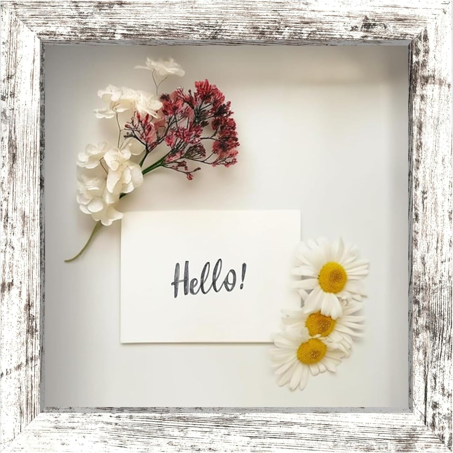FrameWorks 11” x 14” Dark Oak Wooden Shadow Box Frame – Display Case with Soft Felt Back, Memory Box with Tempered Glass, Display Box with Elegant White Ball Push Pins, Wooden Flower Box