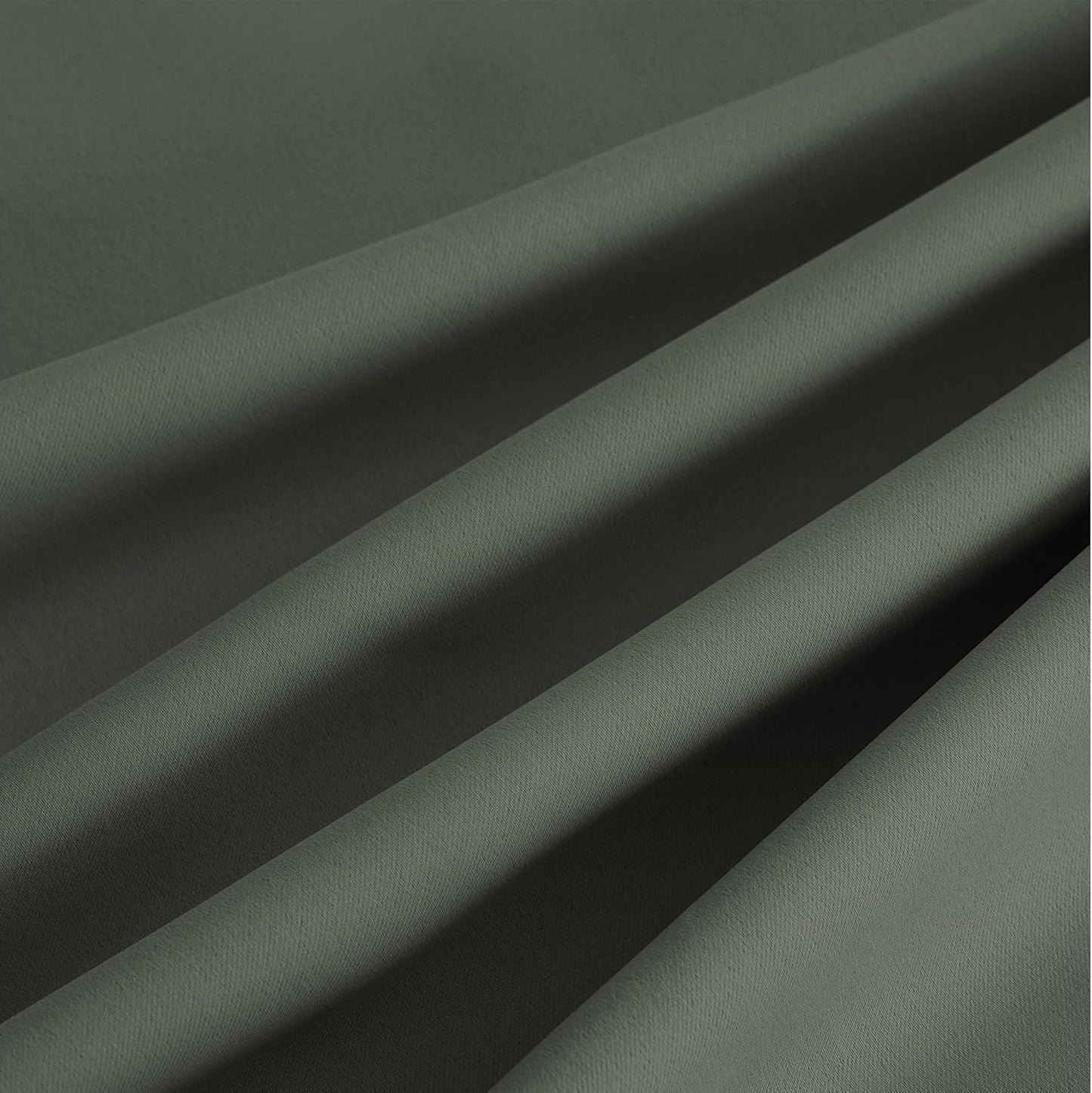 NICETOWN Halloween Pitch Black Solid Thermal Insulated Grommet Blackout Curtains/Drapes for Bedroom Window (2 Panels, 42 inches Wide by 63 inches Long, Black) - Colors C