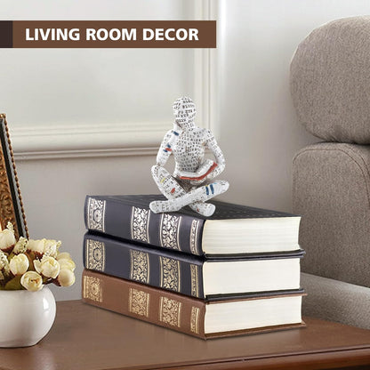 GRAPMKTG Home Decor Pulp Reading Women Thinker Statue Aesthetic Sculpture Room Decor Modern Abstract Decoration on Shelf Table Desk for Living Room Office Bedroom A
