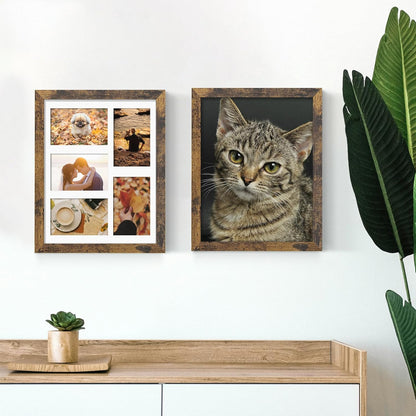 DUENPY 14x26 Collage Picture Frame 4x6 Collage Picture Frame Displays Twelve 4x6 inch Photos Available Horizontal Wall Mounting Display and Vertical Black - Colors A