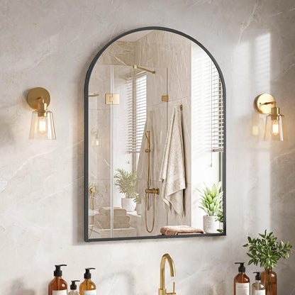 NEWBULIG 20IN Round Bathroom Wall Mirror, Modern Vanity Mirrors for Over Sink, HD Glass Decorative for Entryway, Bedroom & Living Room, Gold