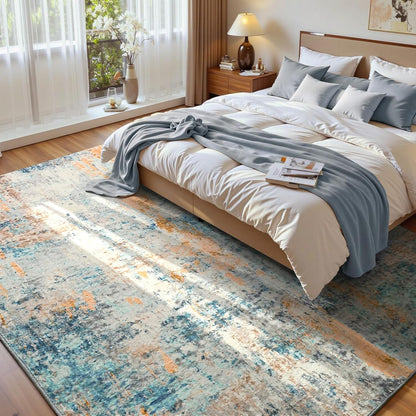 Ompaa 2x6 Rug Runners for Hallways Kitchen Runner Rug Non Slip Washable Grey Long Runner Rugs with Rubber Backing Soft Abstract Carpet Runner for Hallways, Kitchen, Bedroom, Bathroom, Entryway - Colors A