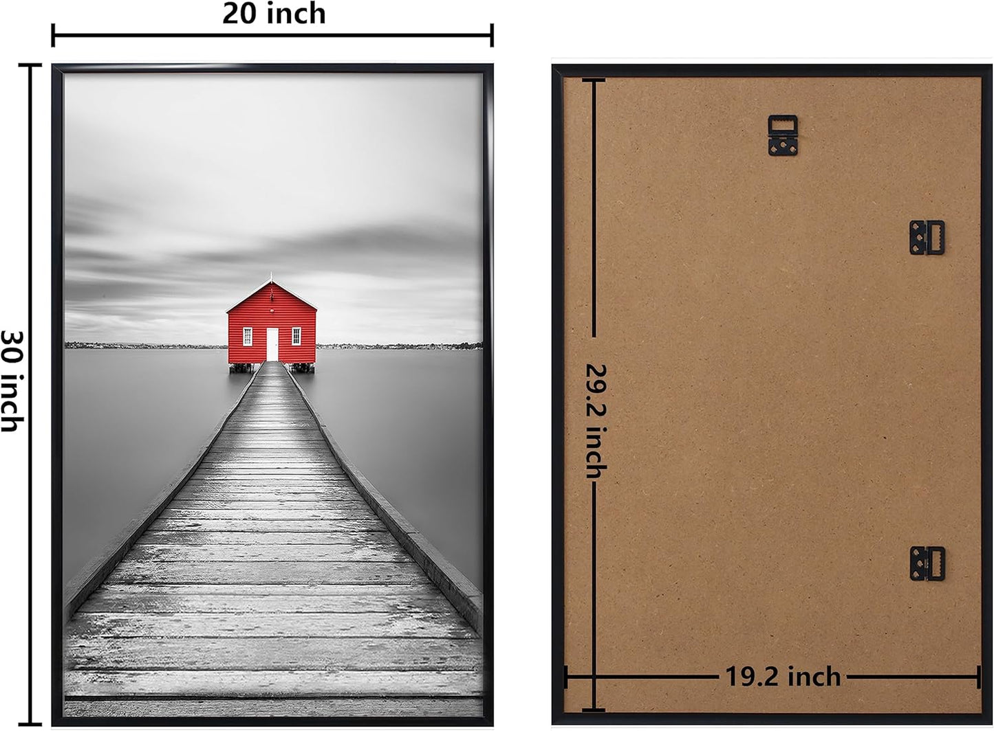 ELSKER&HOME 22.375 x 34 Poster Frame 3 Pack, Black Picture Frame for Horizontal or Vertical Wall Mounting, Sturdy and Scratch-proof