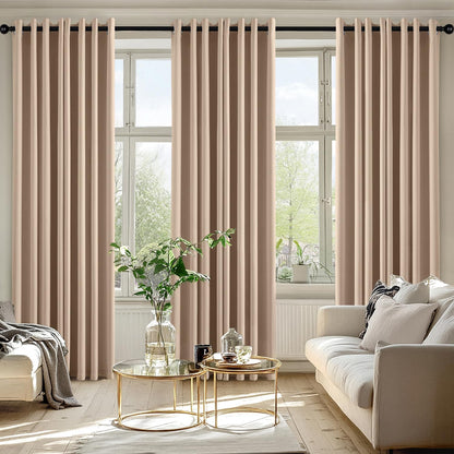 MIULEE Blackout Curtains for Bedroom Living Room 2 Panels, Thermal Insulated Room Darkening Drapes Grommet Noise Reducing Light Blocking Window Treatments 63 Inches Long 40x63 Inch Black - Colors A
