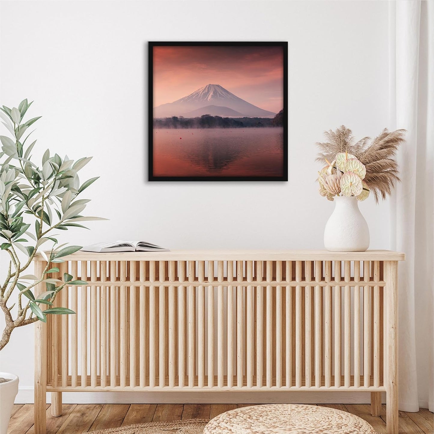 Americanflat 24x36 Poster Frame with Polished Plexiglass - Streamline Collection - Thin Border Picture Frame for Wall Display - Hanging Hardware Included - Black - Colors D