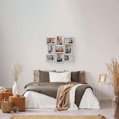 MELANNCO Collage Picture Frame for Wall, Holds 12 Photos - Six 4x6 and Six 6x4 Images, 18x23 Inch Black Plastic Frame, Hang Horizontal or Vertical, Gallery Wall Decor