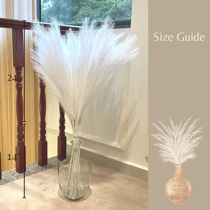 PERFNIQUE Faux Pampas Grass, 9PCS Pompas, Large Pompas Grass, 38'' Tall Pampas Grass for Floor Vase, Pampas Grass Decor Tall for Vase Fillers, Boho Rustic Farmhouse Home Decor(Natural Beige)