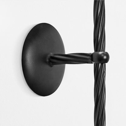 Metal Wall Candle Sconce Holder Set of 2 Wall Mount Candle Holders Modern Wall Candle Sconces Hanging for Living Room Farmhouse Fireplace Wedding 16.5"×5"×3" (Black)