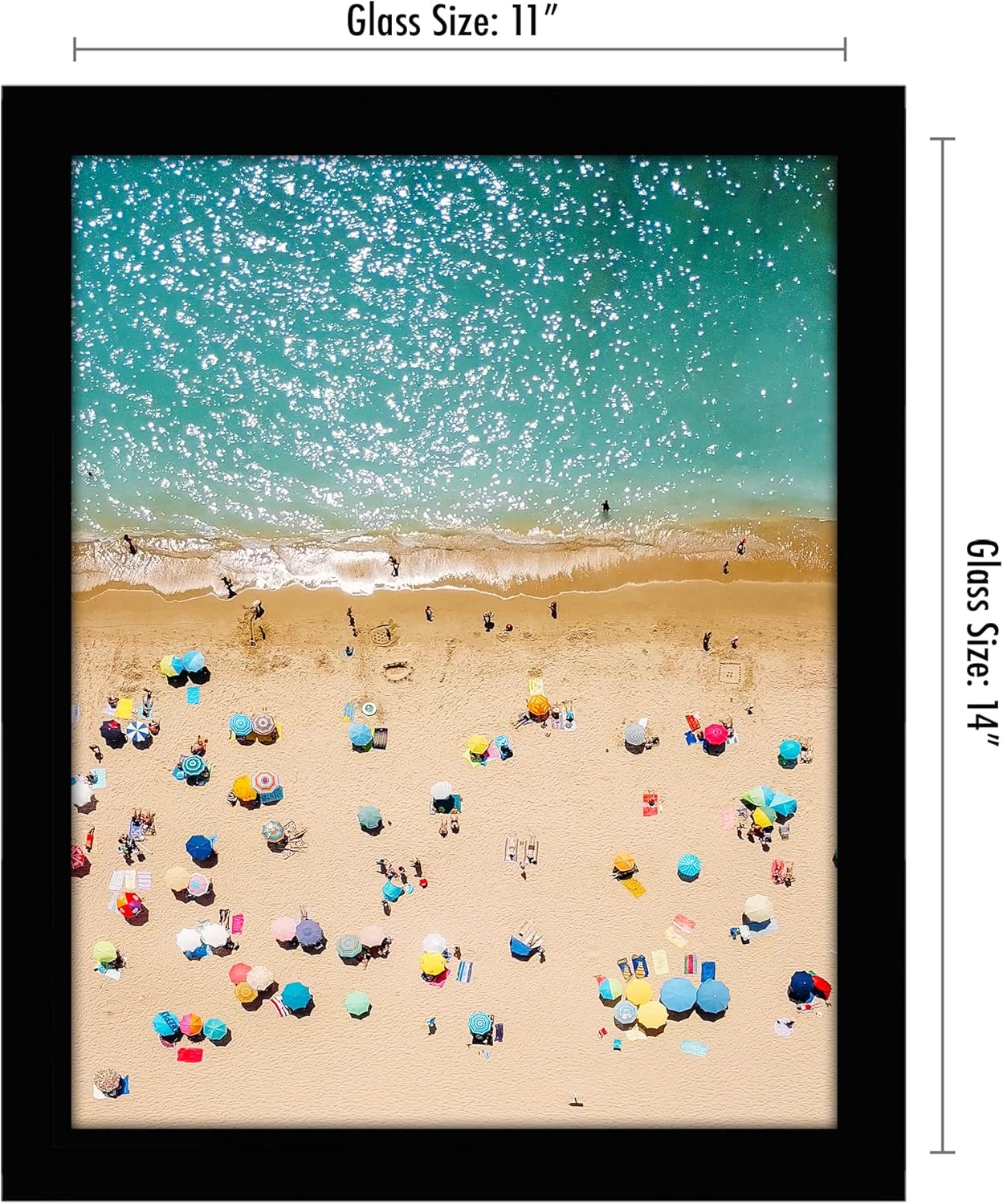 Americanflat 12x18 Poster Frame with Shatter-Resistant Glass - Signature Collection - Gallery-Style Frames Made of Engineered Wood - Photo Frame for Wall Display - Black - Colors B