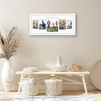 Americanflat 4x6 Collage Picture Frame with Polished Plexiglass - Multi Picture Frames Fit Sixteen 4x6 Photos or Use as One 18x26 Poster Frame for Wall Display - Signature Collection - Black