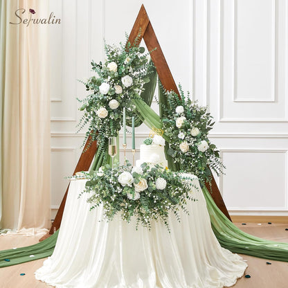 Serwalin 100 Pcs Mixed Artificial Eucalyptus Stems,Babys Breath Artificial Flowers Bulk with Faux Eucalyptus Leaves Greenery Stems for Wedding DIY Bouquets Floral Arrangement Home Decor