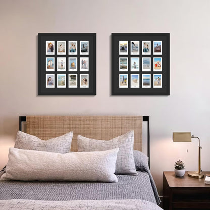 DUENPY 14x26 Collage Picture Frame 4x6 Collage Picture Frame Displays Twelve 4x6 inch Photos Available Horizontal Wall Mounting Display and Vertical Black - Colors B
