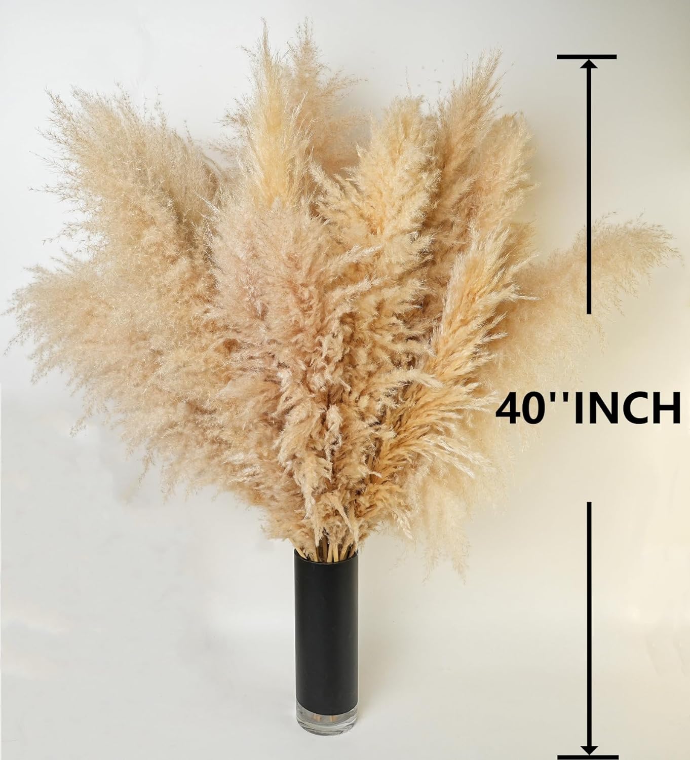 65PCS Pampas Grass Decor, Including pompas Floral, Reed Dried Grass and Bunny Tails Dried Flowers, Natural Dried Pampas Grass Bouquet for Boho Decor Wedding, Home Decoration