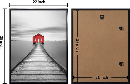 ELSKER&HOME 22.375 x 34 Poster Frame 3 Pack, Black Picture Frame for Horizontal or Vertical Wall Mounting, Sturdy and Scratch-proof