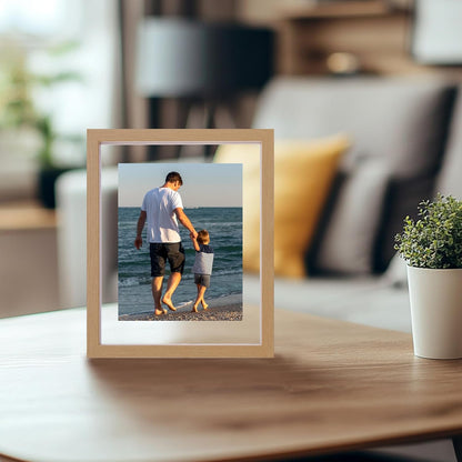 CORE ART 8x10 Floating Picture Frame,Double Plexglass Floating Frame for 5x7,4x6 Pictures,Wall or Tabletop Display,Black