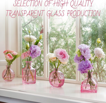 Bud Vases Set of 12, Clear Glass Bud Vase in Bulk, Small Vases for Centerpiece Mini Modern Flower Vase Transparent, Wedding Party Table Home Decor