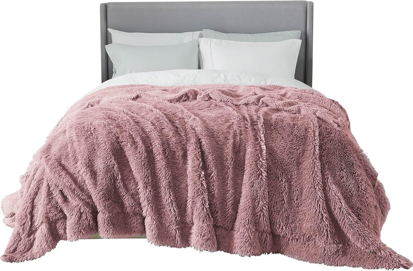 Bedsure GentleSoft Fluffy Fuzzy Faux Fur Throw Blanket for Couch, Soft Sherpa Fleece Cozy Gifts for Women, Plush Bed Blanket Room Decor for Men, Thick Warm Minky Teen Gifts Winter Bedding