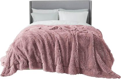Bedsure GentleSoft Fluffy Fuzzy Faux Fur Throw Blanket for Couch, Soft Sherpa Fleece Cozy Gifts for Women, Plush Bed Blanket Room Decor for Men, Thick Warm Minky Teen Gifts Winter Bedding