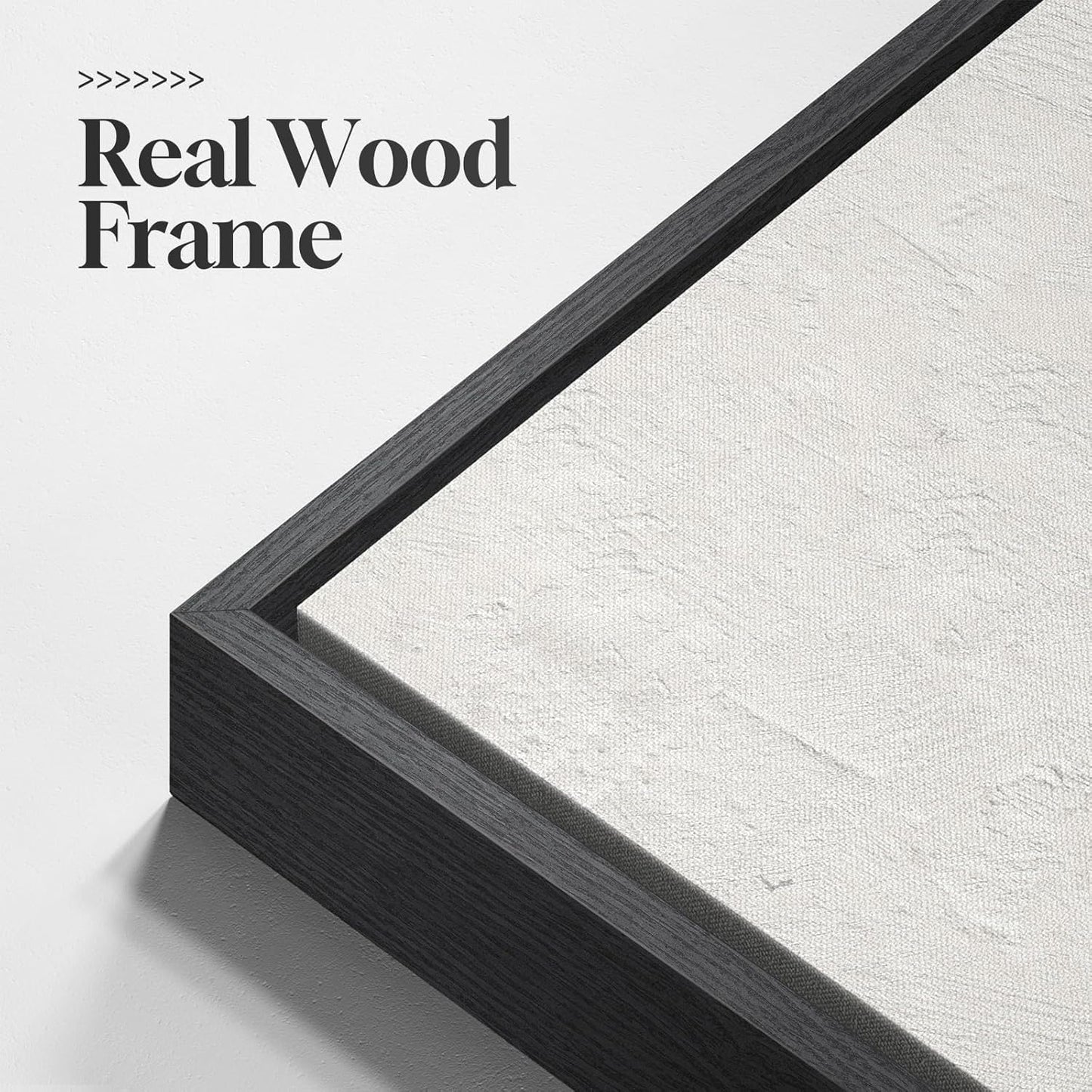 Large Framed Neutral Abstract Wall Art for Living Room, 3 Piece Modern Canvas Prints Paintings Artwork for Walls, Black and Beige Pictures for Living Room Hallway Stair Office Wall Decor 24x36 Inch