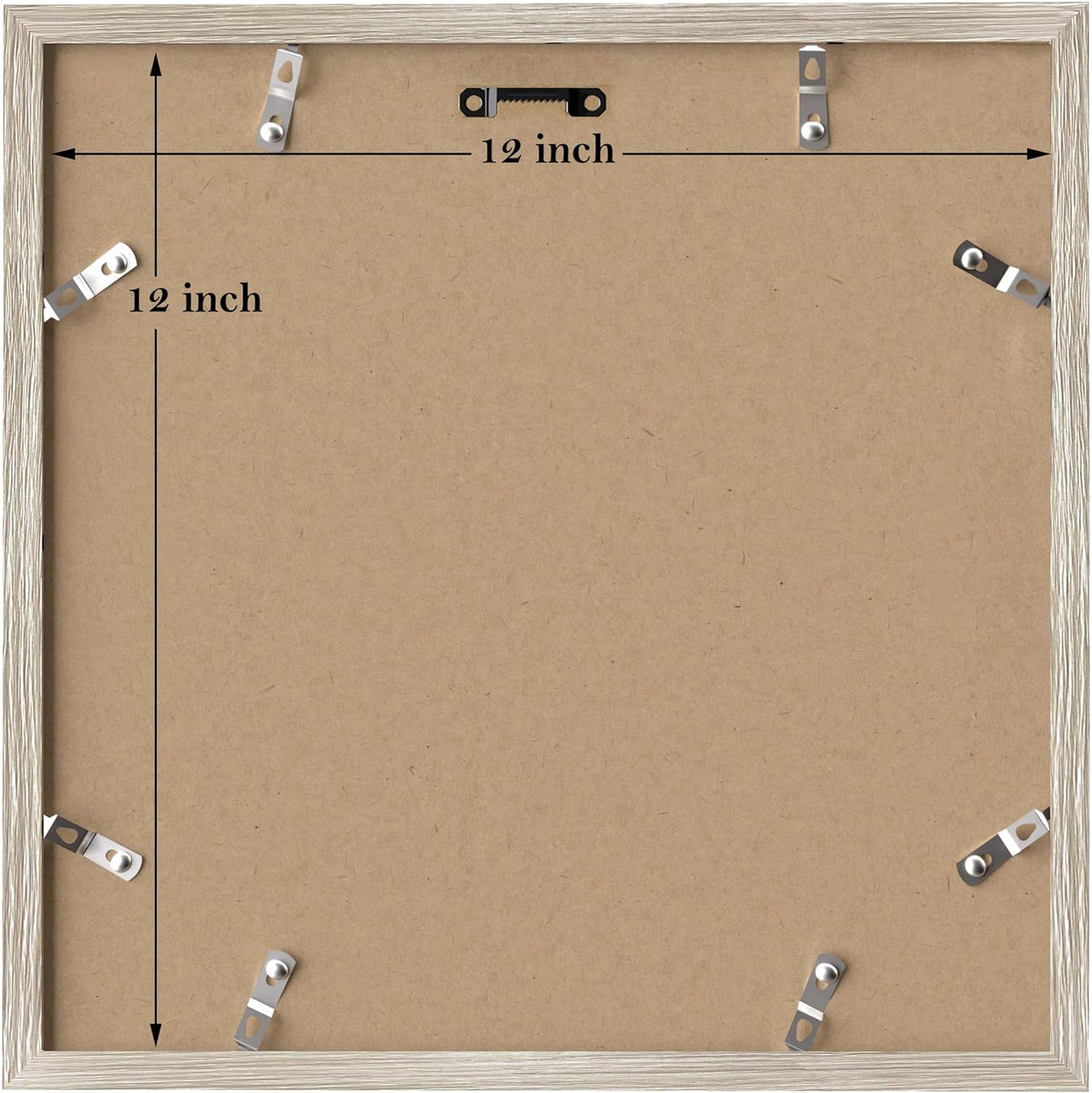 eletecpro 12x12 Picture Frames Set of 9 with Clear Acrylic Cover, Display 8x8 Photos with Mat or 12x12 Without, Classic and Sturdy Square Collage Gallery Wall Decor, Easy Wall Mount, Black