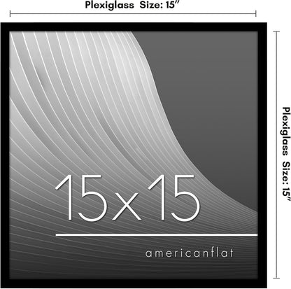 Americanflat 24x36 Poster Frame with Polished Plexiglass - Streamline Collection - Thin Border Picture Frame for Wall Display - Hanging Hardware Included - Black - Colors B