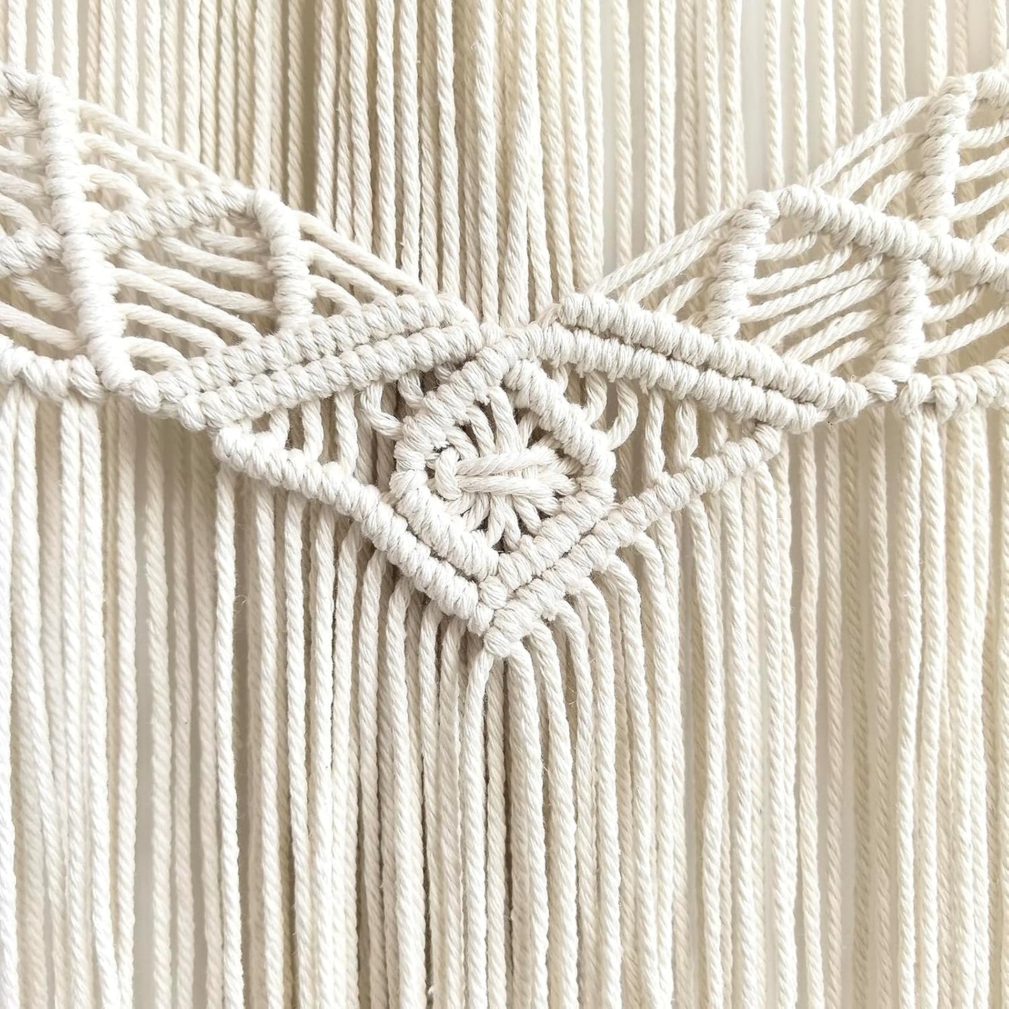 Achart Macrame Wall Hanging Large- Boho Wall Decor- large wall art- Wall Decor Living Room- Macrame Tapestry Boho Decor for Bedroom (Wooden Bead)