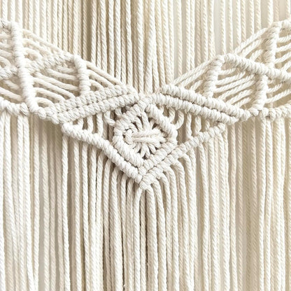 Achart Macrame Wall Hanging Large- Boho Wall Decor- large wall art- Wall Decor Living Room- Macrame Tapestry Boho Decor for Bedroom (Wooden Bead)