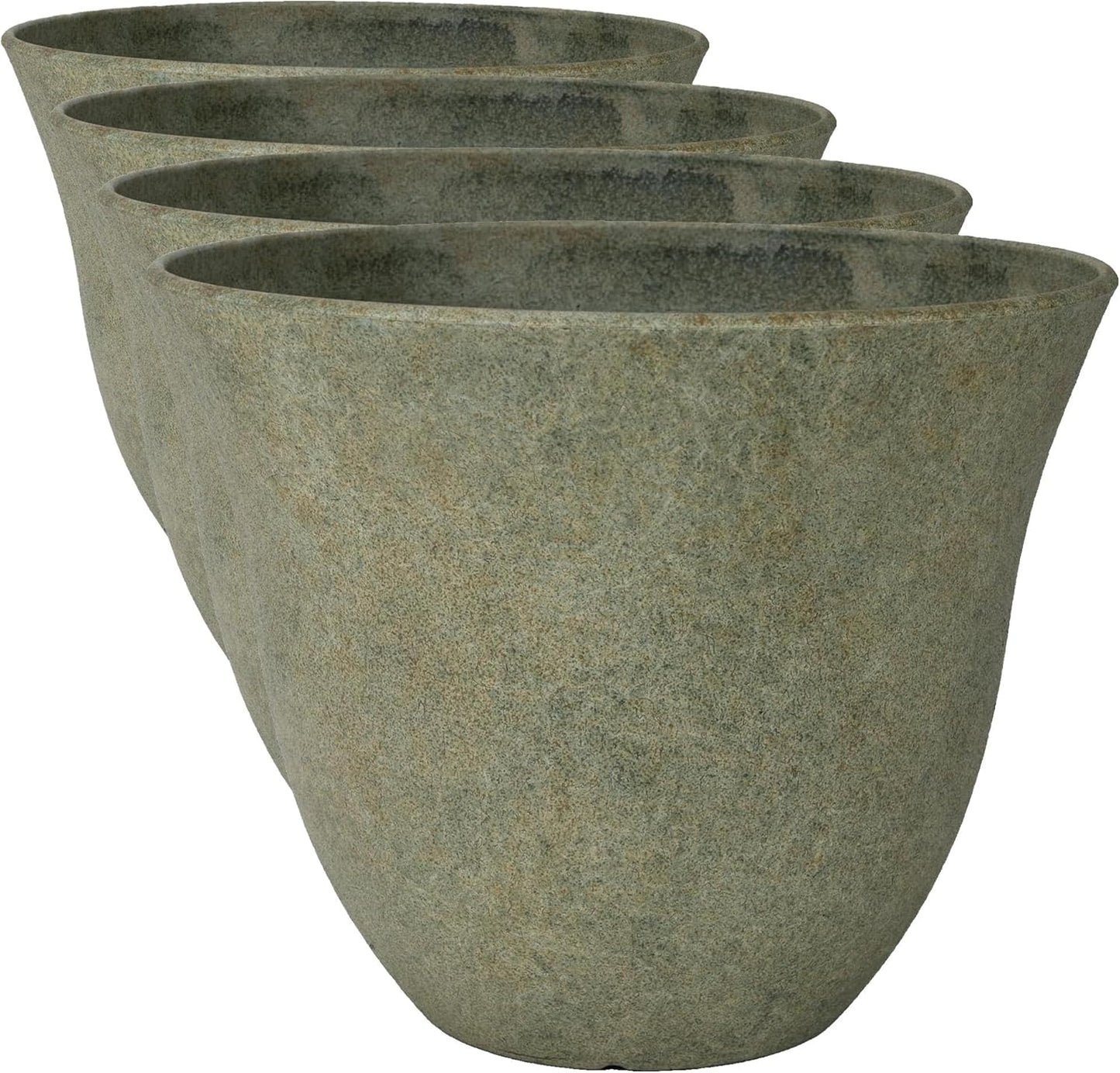 Classic Home and Garden Honeysuckle Resin Planters - Lightweight Indoor & Outdoor Plant Pots - UV-Resistant Plastic Flower Pots - Pot Planters for Flowers & Herbs (15" Distressed Copper)