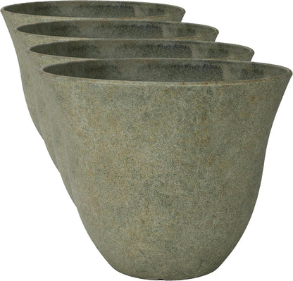 Classic Home and Garden Honeysuckle Resin Planters - Lightweight Indoor & Outdoor Plant Pots - UV-Resistant Plastic Flower Pots - Pot Planters for Flowers & Herbs (15" Distressed Copper)