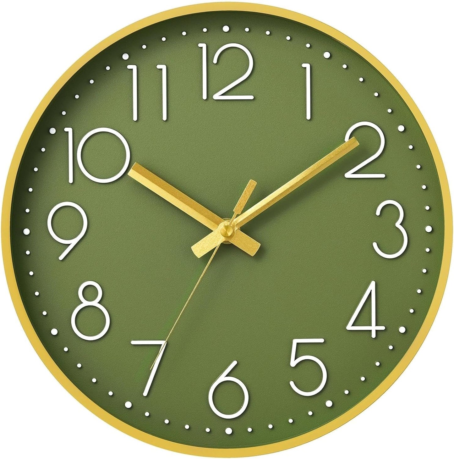 DAXSMY Wall Clock - 8 Inch Silent Non-Ticking Modern 3D Wall Clocks Battery Operated - Decorative Clock for Kitchen, Home Office, Bathroom, Bedroom(Rose Gold)