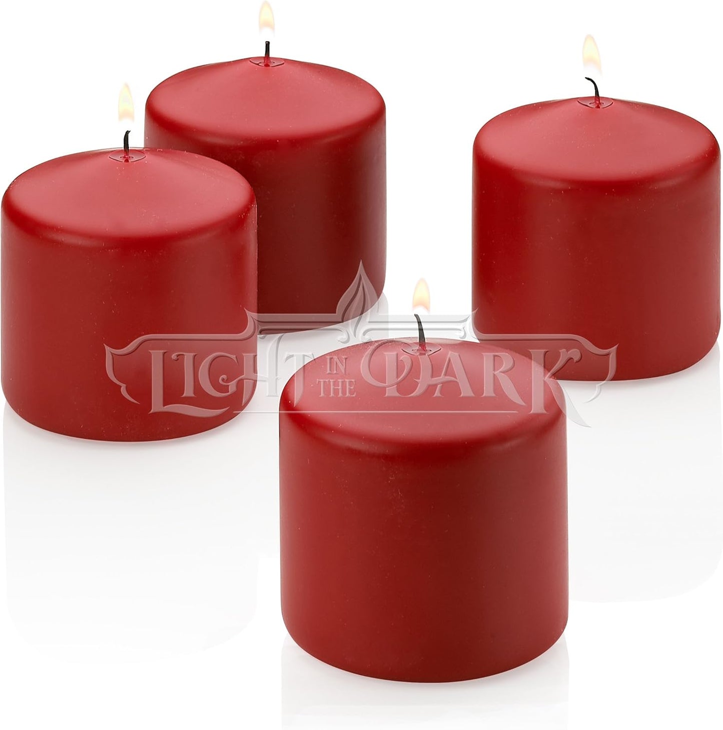 French Vanilla Pillar Scented Candles 3" Tall X 3" Wide Set of 4
