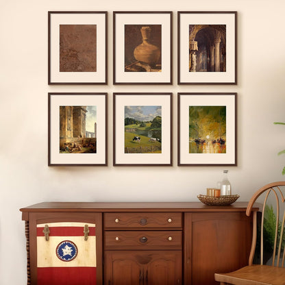 upsimples 11x14 Picture Frame Set of 5, Display Pictures 8x10 with Mat or 11x14 Without Mat, Wall Gallery Photo Frames, Black