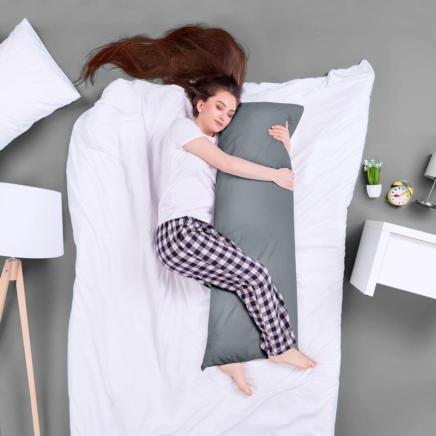 Utopia Bedding Full Body Pillow for Adults (White, 20 x 54 Inch), Long Pillow Insert for Sleeping, Ideal for Side Sleepers