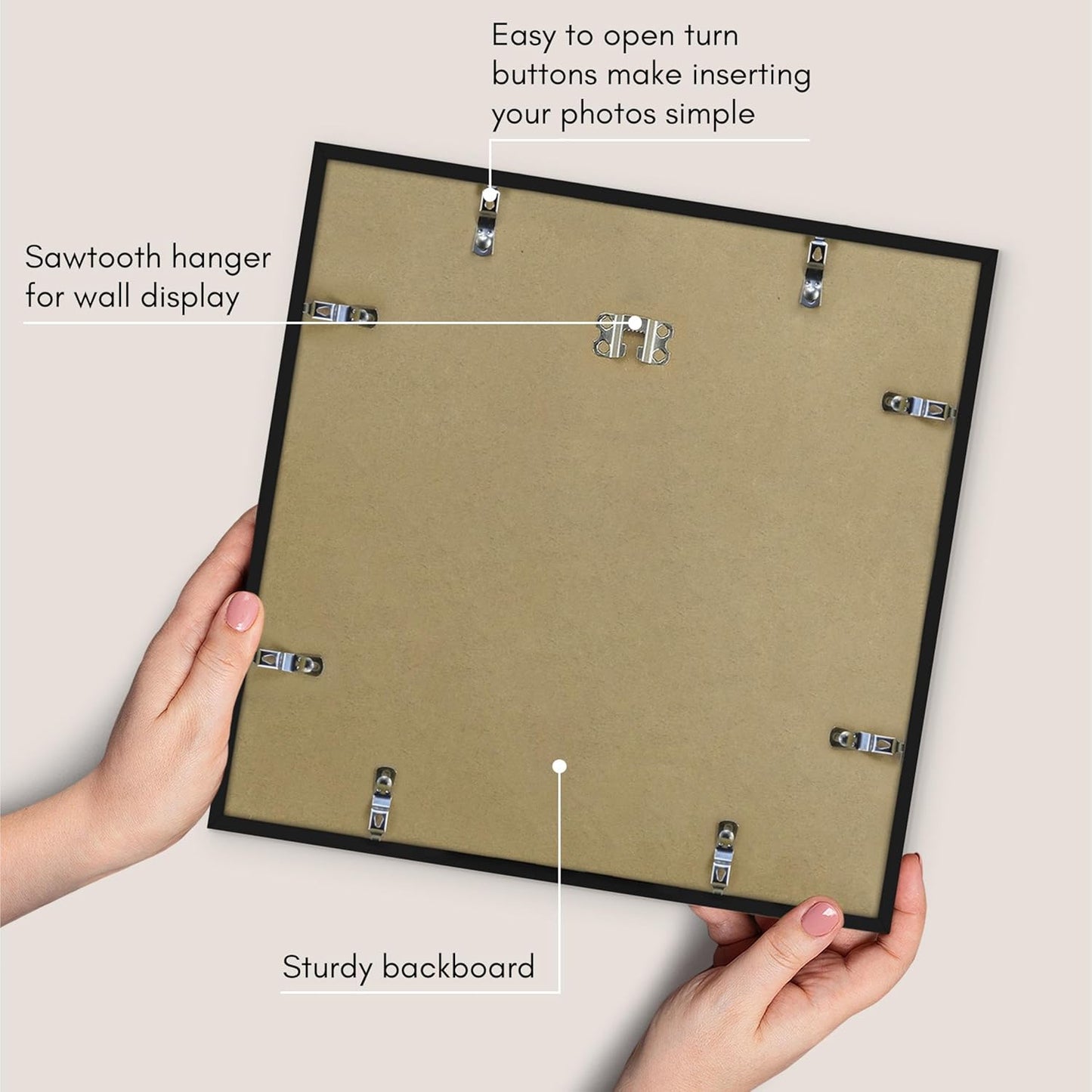 Americanflat 24x36 Poster Frame with Polished Plexiglass - Streamline Collection - Thin Border Picture Frame for Wall Display - Hanging Hardware Included - Black - Colors B