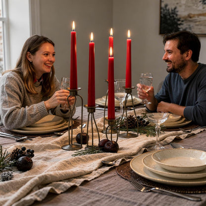 Viyffo Taper Candles, 10 Inch, 4 Pack, Olive Glow – Unscented, Dripless & Smokeless Design, Up to 8 Hour Burn – Long Tall Taper Candlesticks for Wedding, Dinner & Home Decor