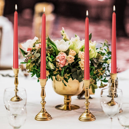 KONNI 0.87×10 Inch Ivory Taper Candles, Unscented and Smokeless Tall Candlesticks, 10 Pack Tapered Candles with Cotton Wicks, Long Burning, Ideal for Weddings, Dinner Parties, and Home Décor