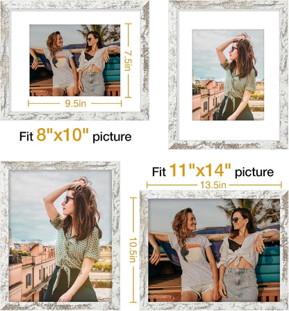 Vittanly 11x14 Picture Frame, Display Pictures 8x10 with Mat or 11x14 without Mat, Photo Frame for Wall Mounting, Black, 1 Pack - Colors B