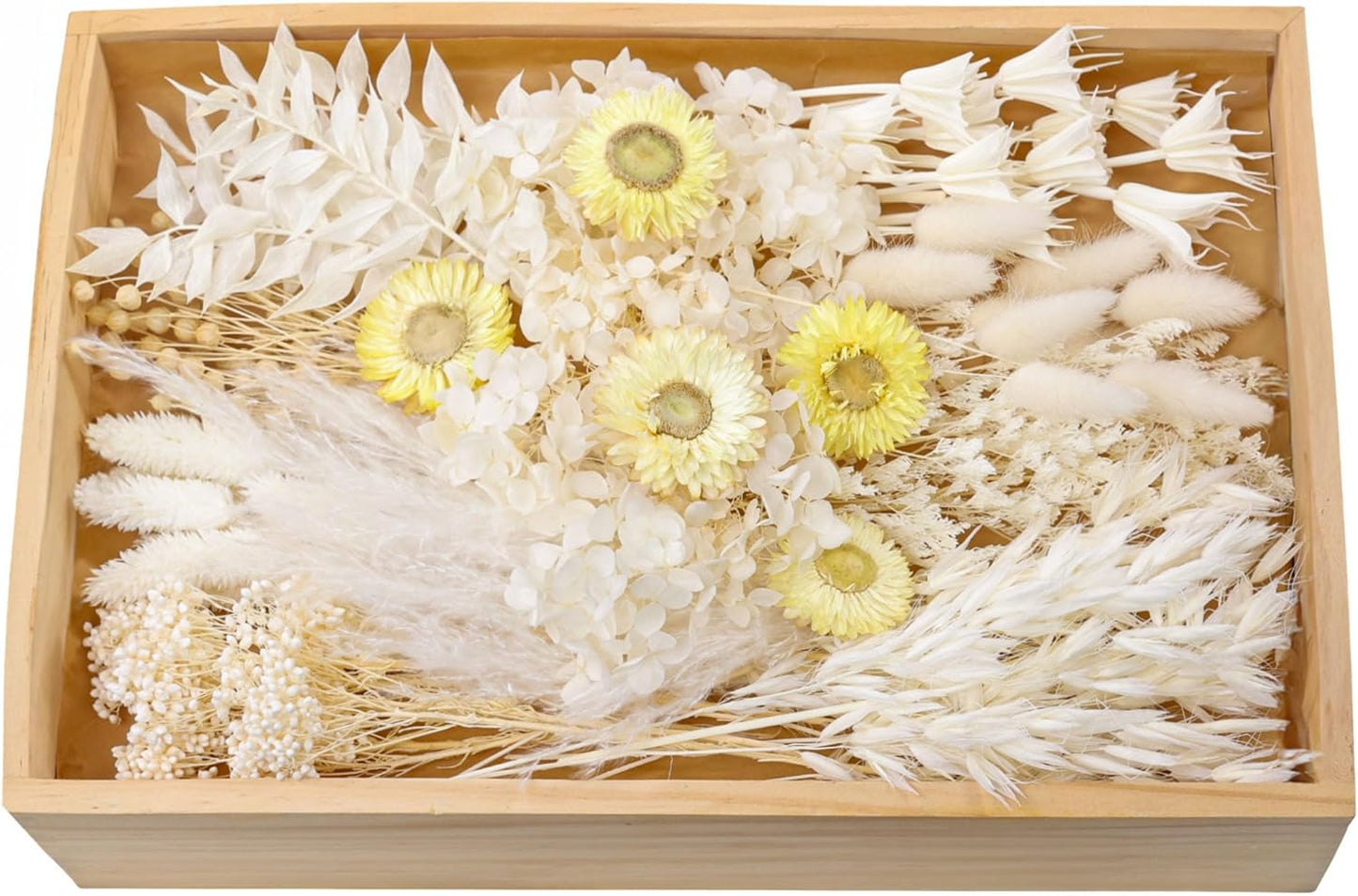 DIY Natural Dried Flower Set, Bulk Dried Flowers for Vase, Dried Flowers with Stems, Dried Roses, Mini Dried Flower Bouquets.(Brown)