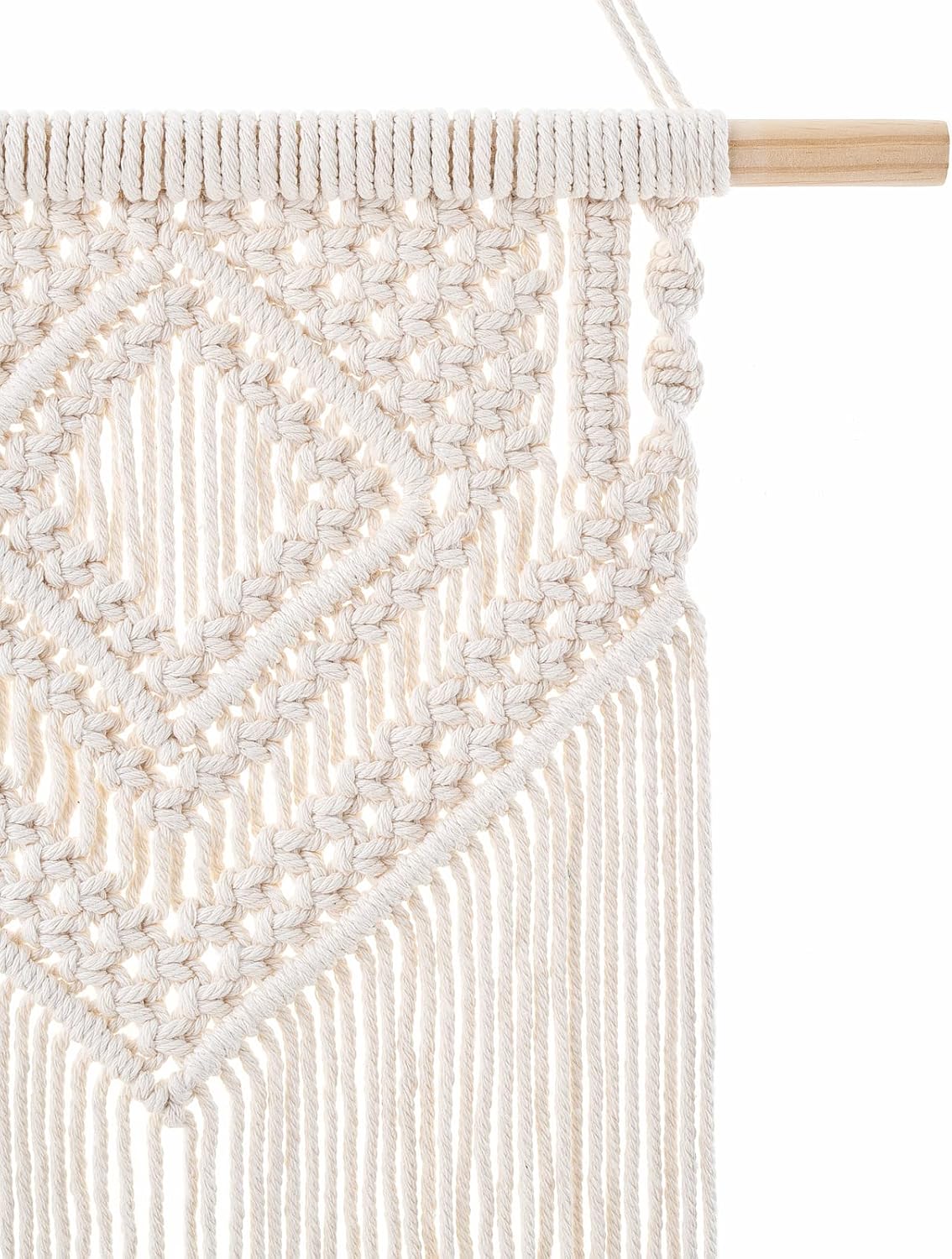 Dahey Small Macrame Wall Hanging 2 Pcs Woven Tapestry Wall Art Decor - Beautiful for Boho Home Bedroom Dorm College Classroom Decor, Apartment, Nursery, Party Decorations, 16.5" L x 10" W and 17.5"x 10"W