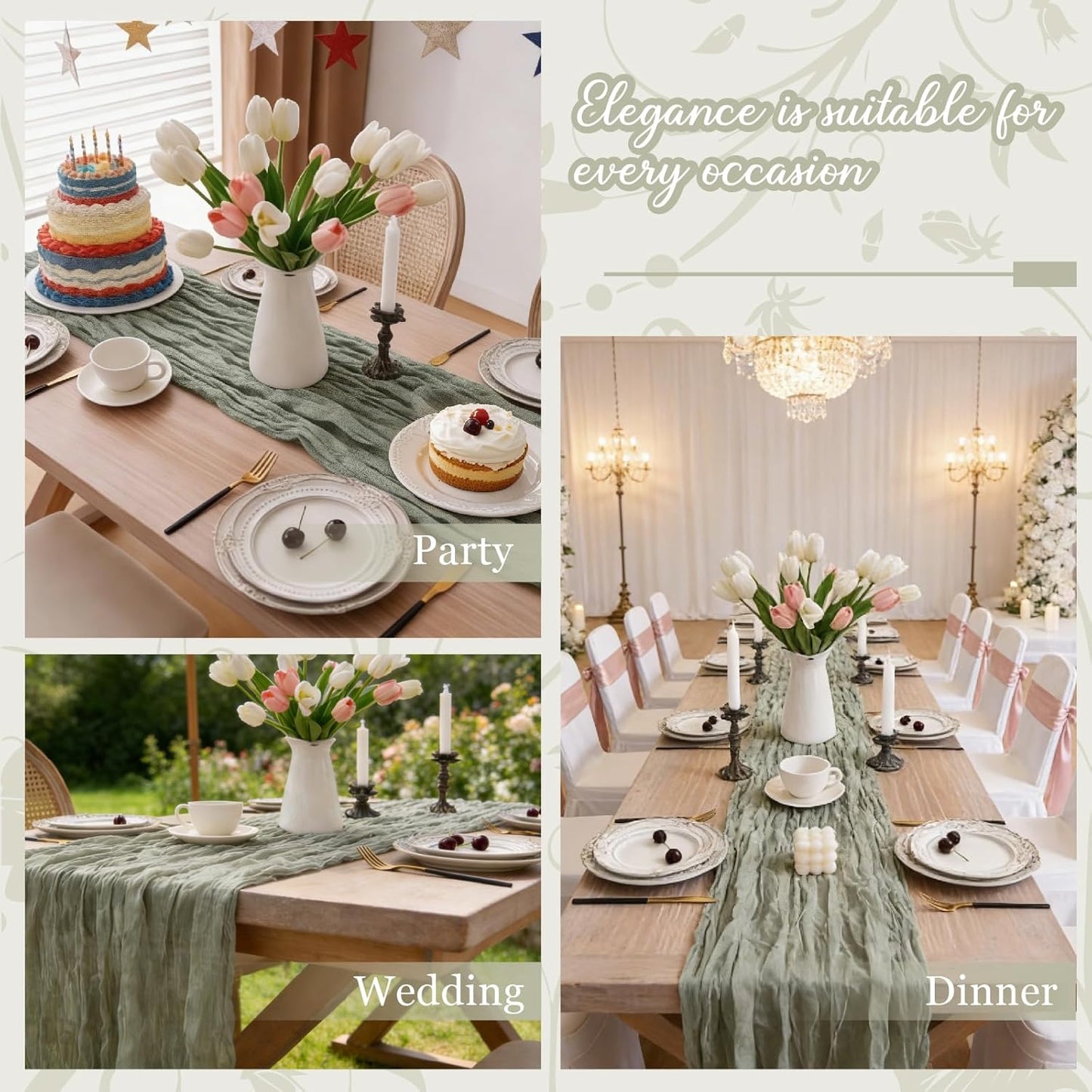 2pcs Cheesecloth Table Runner 120 Inches Pink Boho Gauze Cheese Cloth Runner 10FT Rustic Sheer Fall Table Runners for Thanksgiving Baby Shower Party Holiday Wedding Decoration