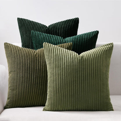 Topfinel Decorative Throw Pillow Covers Cushion Cases, Set of 4 Soft Velvet Modern Double-Sided Designs, Mix and Match for Boho Farmhouse Fall Home Decor (18x18 inch, Orange/Teal)