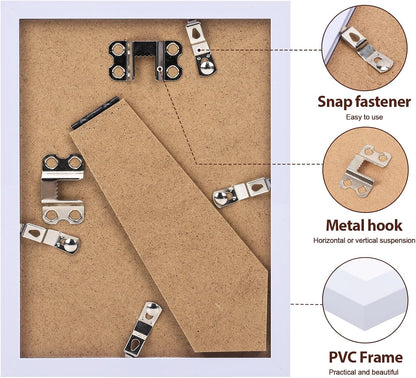 Fixwal Picture Frames Set, Gallery Wall Frame Set Picture Frames Collage 15 Pack for Wall or Tabletop with 8x10 5x7 4x6 Frames, Soft Earth Tones