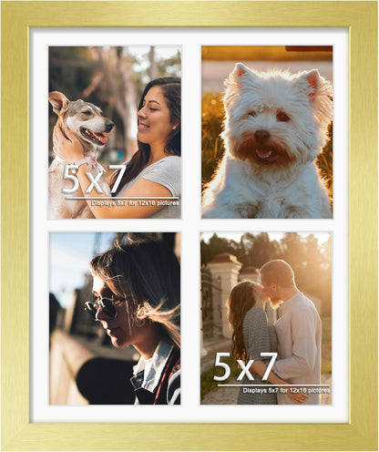 DUENPY 14x26 Collage Picture Frame 4x6 Collage Picture Frame Displays Twelve 4x6 inch Photos Available Horizontal Wall Mounting Display and Vertical Black - Colors A