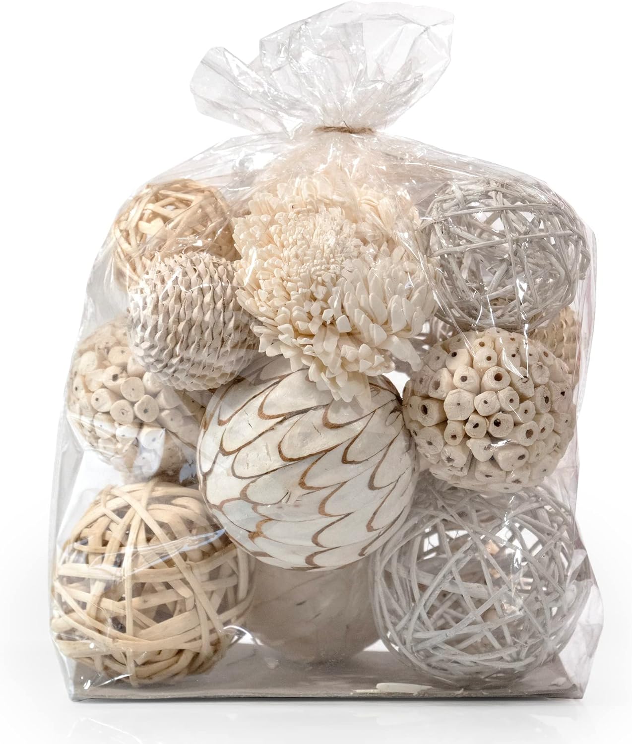 ANDALUCA Black & White Decorative Balls Bowl Filler Bag with Orbs, Balls (Black)
