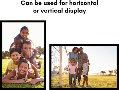 Americanflat 24x36 Poster Frame with Polished Plexiglass - Streamline Collection - Thin Border Picture Frame for Wall Display - Hanging Hardware Included - Black - Colors A