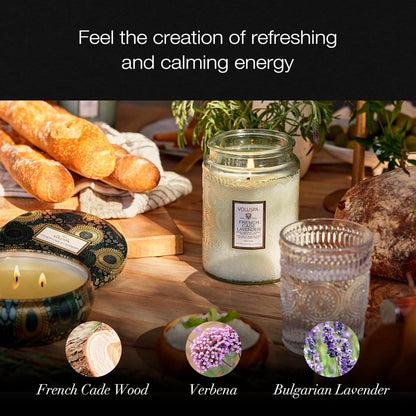 Voluspa Baltic Amber Candle, 18 oz, Coconut Wax Blend, Scented Candles for Home, 100 Hour Burn Time, Candle Jar
