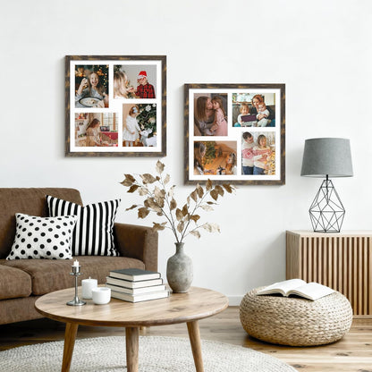 DUENPY 14x26 Collage Picture Frame 4x6 Collage Picture Frame Displays Twelve 4x6 inch Photos Available Horizontal Wall Mounting Display and Vertical Black - Colors A