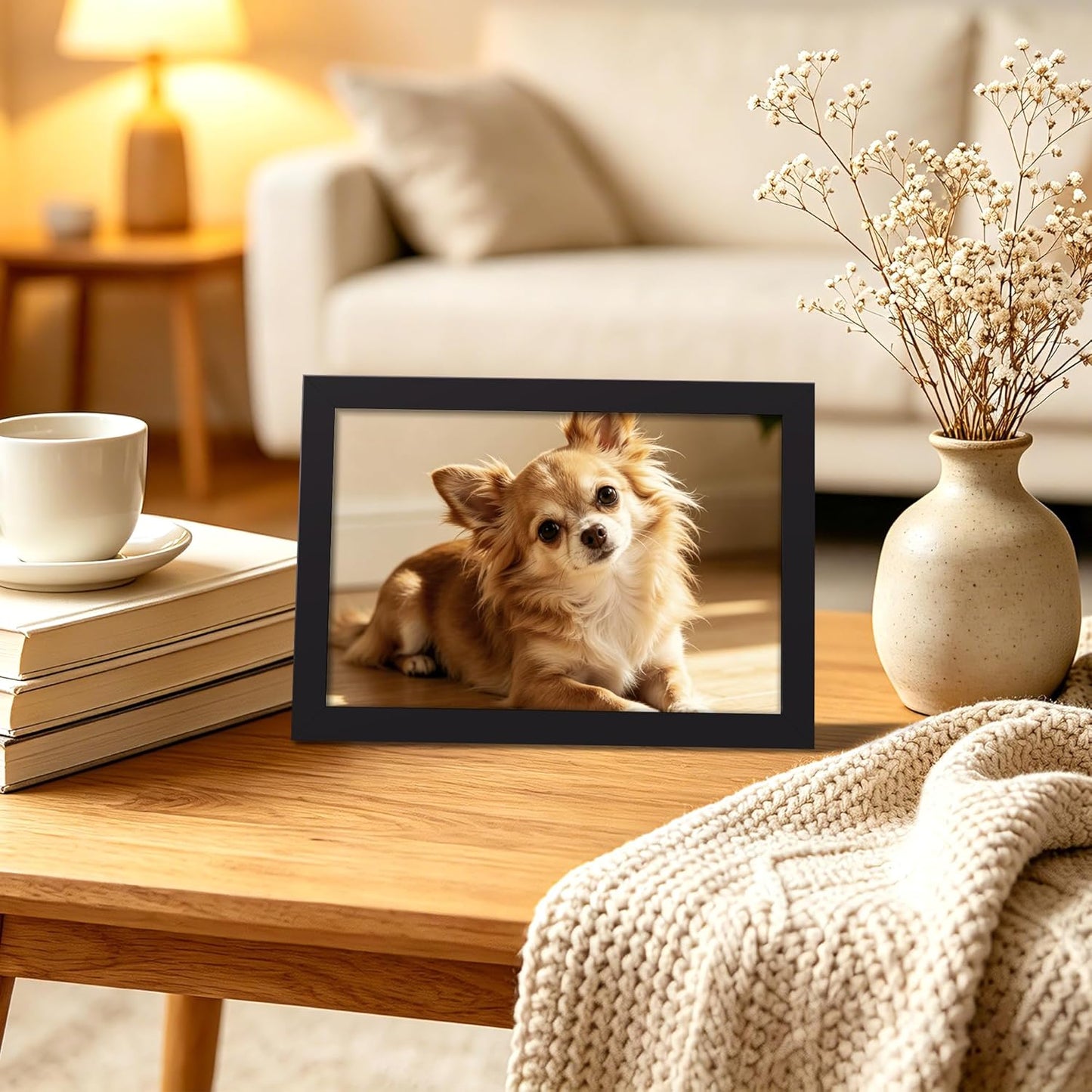 upsimples 8x10 Picture Frame, Display Pictures 5x7 with Mat or 8x10 Without Mat, Wall Hanging Photo Frame, Black, 1 Pack - Colors B