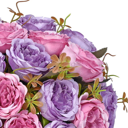 MARTINE MALL 2 Packs Peonies Artificial Flowers, Light Pink Artificial Peonies, Silk Peonies Flowers Fake Peonies Artificial Flowers Peonies Bouquet for Centerpiece Table Wedding Party Home Decor
